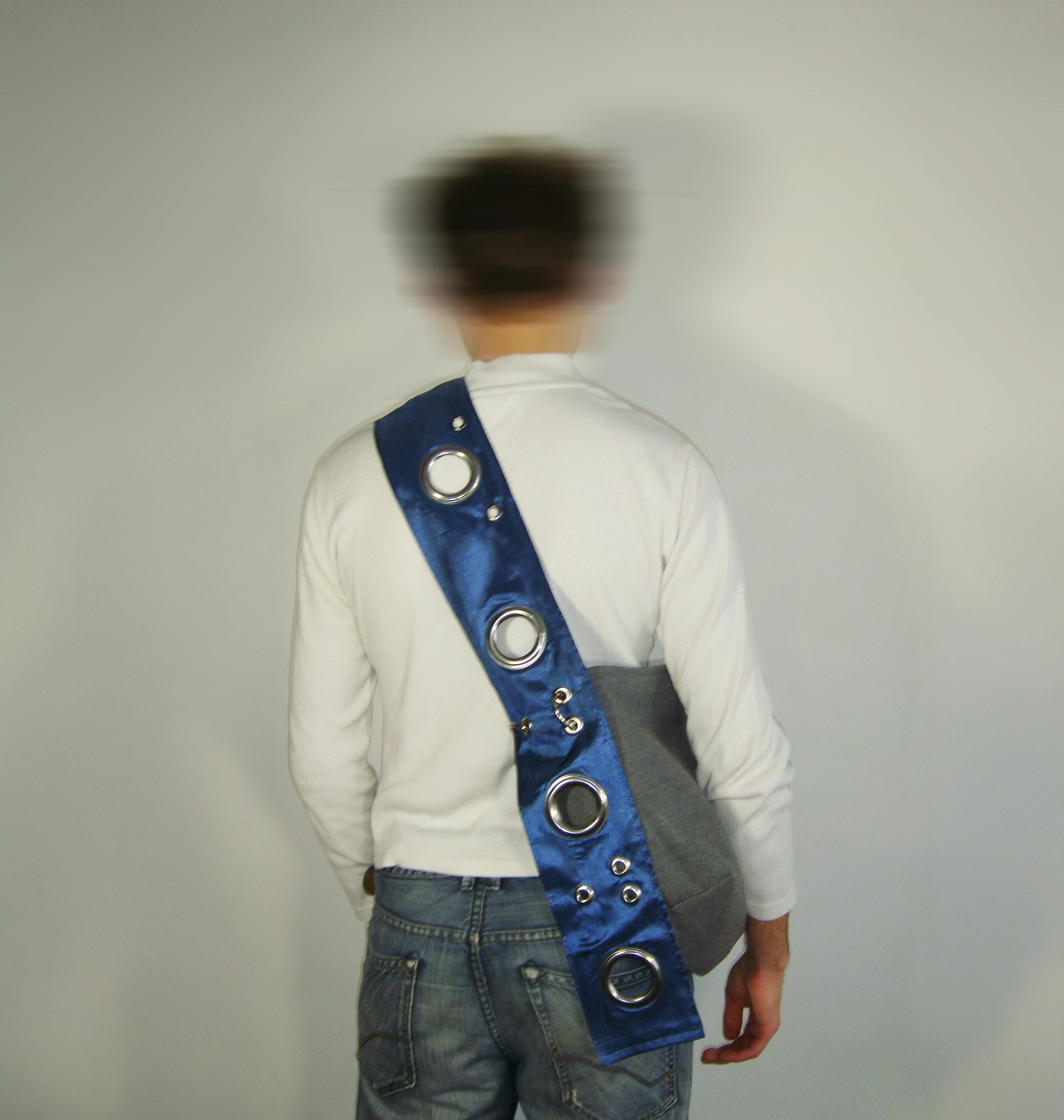 ↯ miss molly: grey + steel blue satin - Image 2