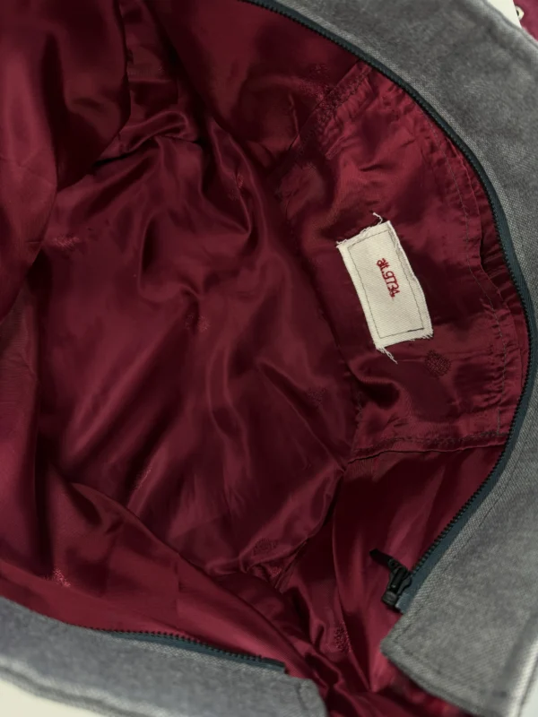 ↯ miss molly: grey + steel blue satin