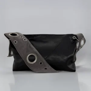 ↯ miss molly: black satin + grey velvet